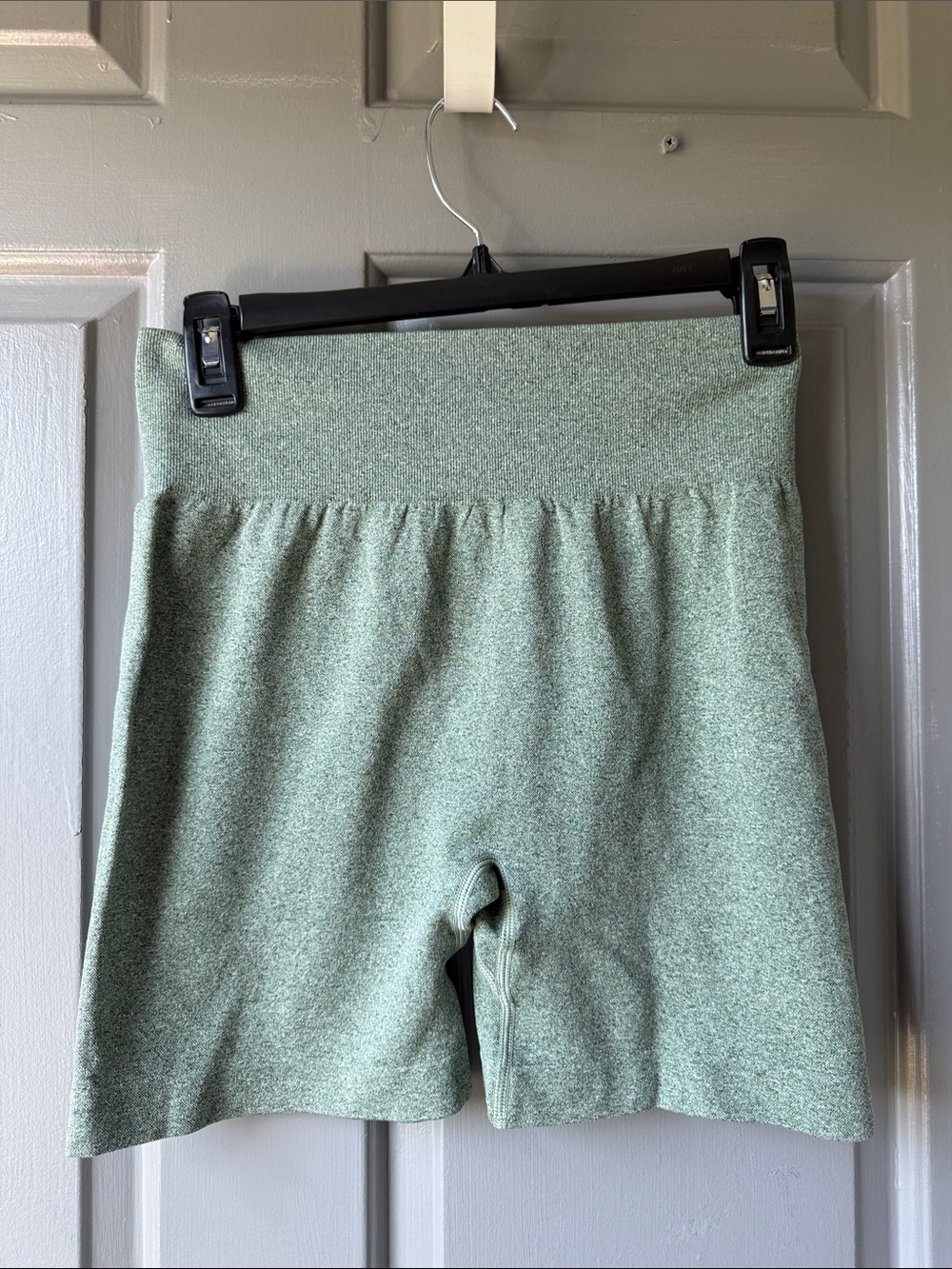 High-Waist Sage Green Women’s Bike Shorts